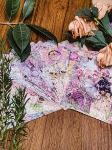 30pcs Romantic Artistic Vintage Style Scrapbooking Paper - Multicolor - View 5