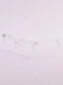 1 副漸變色鉚釘細節街頭按扣眼鏡,週一禮物父親禮物老師禮物女士禮物有趣禮物姐妹禮物最好朋友的禮物 - 無色 - 查看 3