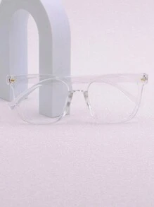 1 副漸變色鉚釘細節街頭按扣眼鏡,週一禮物父親禮物老師禮物女士禮物有趣禮物姐妹禮物最好朋友的禮物 - 無色 - 查看 5