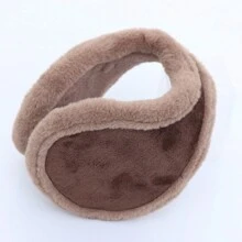 1pc秋冬加厚蓬鬆保暖防護耳罩後耳罩 - 卡其色 - 查看 1