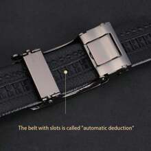 1 件男士自動扣皮帶扣,高端皮帶扣,皮帶針扣配件 - 銀色 - 查看 2