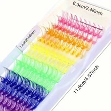 120簇彩色睫毛,單簇d卷彩色假睫毛,diy假睫毛 - D - 查看 6