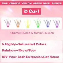 120簇彩色睫毛,單簇d卷彩色假睫毛,diy假睫毛 - D - 查看 4