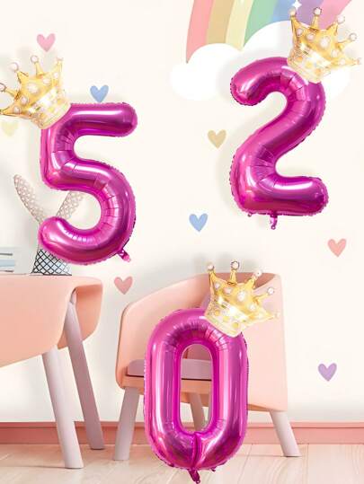 2 件数字图形装饰气球，圣诞节