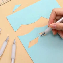 2 件/套美工刀雕刻筆,1 件刀筆 + 1 件備用刀片,用於貼紙和紙藝,隨身美工刀,學生用品,辦公用品