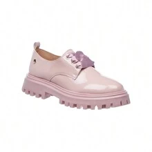 Zapato Mocasín Mujer Moda Casual Juvenil Urbano recubierto Rosa Pastel Broche Decorativo Agujeta 131B11 - Rosa - Ver 1