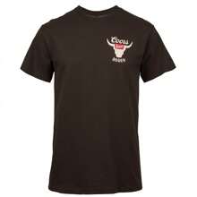 Rodeo Horns Logo Brown Front And Back Print T-Shirt - 棕色 - 查看 2