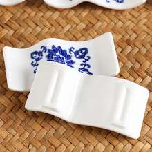 風陶瓷筷架骨瓷手繪青瓷筷架創意湯匙架湯匙架 - 白色 - 查看 5