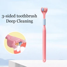 Zestaw rodzinny szczoteczek do zębów dla dorosłych 360° Cleaning Teeth, trójwymiarowe włosie, bez martwych punktów, miękkie włosie, 1 szt./2 szt., dekoracja do łazienki, jesienna dekoracja
