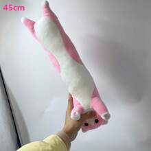 45-65cm Long Cat Plush Toys Cute Animal Soft Cat Toys Office Sleeping Pillow Cushion Stuffed Gift Doll - Pink - View 2
