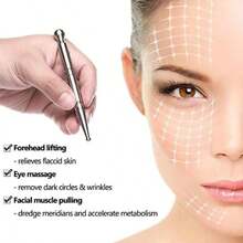 1 Pc Manual Acupuncture Pen Reflexology Tools Acupressure Pen StainlessSteel Massage Pen Reflexology Pressing Point Massager Tool For FullBody , Deep Tissue Massage Tool - Multicolor - View 2