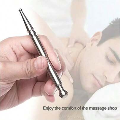 1 Pc Manual Acupuncture Pen Reflexology Tools Acupressure Pen StainlessSteel Massage Pen Reflexology Pressing Point Massager Tool For FullBody , Deep Tissue Massage Tool