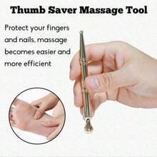 1 Pc Manual Acupuncture Pen Reflexology Tools Acupressure Pen StainlessSteel Massage Pen Reflexology Pressing Point Massager Tool For FullBody , Deep Tissue Massage Tool - Multicolor - View 5