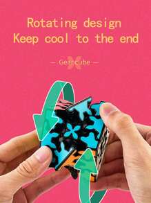 One Gear 3x3 Puzzle Cube, Asymmetric Shape, Creative 3d Smooth Puzzle Game - Black and White - View 2