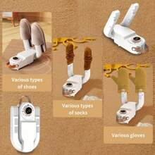 1pc Shoe Dryer, Boot Dryer, Portable Multifunctional Folding Temperature Control Timing Ultraviolet Sterilization,Eliminate Odors, Suitable For All Kinds Of Shoes - White - View 4