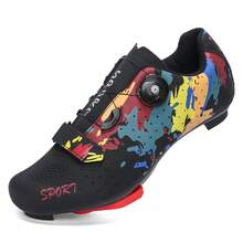 Professional Mountain Bike Shoes For Men And Women, Suitable For Cross-country, Racing, Mountain Biking, Non-slip, Flat-soled, Novelty Design - Black - View 5