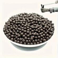 100pcs Slingshot Ammo, 8-9mm Hard Clay Ball, Hunting Slingshot Ball(Random Color: Brown, Red, Black) - Random Color - View 5