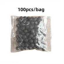 100pcs Slingshot Ammo, 8-9mm Hard Clay Ball, Hunting Slingshot Ball(Random Color: Brown, Red, Black) - Random Color - View 6