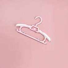 1獨5入組北歐風擴張式防滑多功能節省空間安全家用塑料加厚嬰兒衣架/衣服支架/衣物晾衣架 - 紅色 - 查看 12