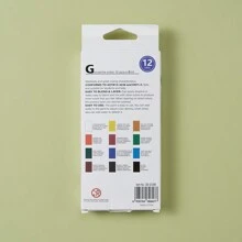 水彩畫顏料套裝,12色x 6ml,可水洗,適用於學生、兒童、藝術家、繪畫繪圖工具和用品 - 彩色 - 查看 2