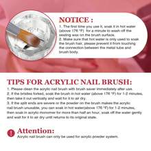 Nail Art Brush Set, Black Handle Round Tip Badger Hair Crystal Brushes For Acrylic & Acrylic Powder Nail Art, Including Acrylic Brush, Nail Liner And Fan Brush