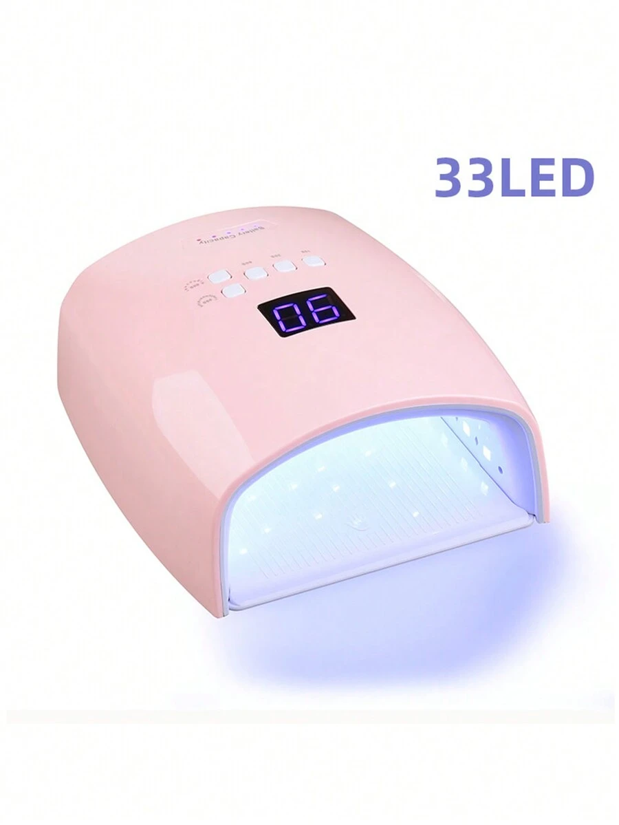 Uv Led凝膠指甲燈 紫色光療機器,專業美甲燈 1件塑料uv凝膠指甲油干燥器 Uv凝膠指甲油燈快速固化,快速干燥指甲油黏合劑烘烤燈指甲燈攜帶式手柄大空間指甲機自動智能傳感器,適用於凝膠指甲油固化沙龍使用和家庭diy美甲,是女孩的最佳禮物