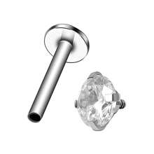 CIZME 1只不鏽鋼耳環,耳軟骨、耳廓、嘴唇穿透、唇飾、環形耳環,女士珠寶首飾 - 平頭耳釘 - 查看 5