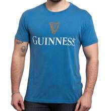 Guinness Harp Logo Blue T-Shirt - Blue - View 1