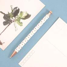 1支玫瑰金啞光金屬xier原子筆,附玫瑰金配件,優雅風格適合女性送禮 - 圓點 - 查看 4