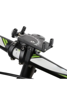 1入鋁合金自行車、摩托車、山地車、電動車用手機架,導航必備 - 黑色 - 查看 2