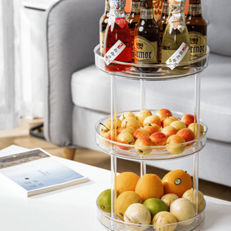 4-stufiger klarer Acryl-Präsentationsständer, 4 Ebenen zum Zusammenbauen, multifunktionaler transparenter Acryl-Ständer für Desserts, Spielzeugnfiguren, Kosmetik, Glaswaren, Ausstellung von Kosmetik und vielem mehr, ideale Geburtstagsgeschenke, Küchenausstattung, Küchedeko, Tellertabletts, Obstschalen, Dekorationstabletts