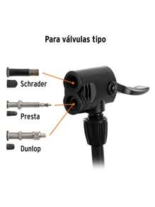 TRUPER Bomba de Pedal 60 PSI Para Inflar, Soporte Metálico Abatible 90° - Naranja - Ver 6