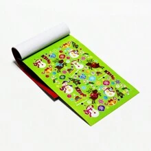 1本6410張精選聖誕節貼紙,聖誕節主題的培育拼圖diy自黏塗鴉貼紙禮物 - 彩色 - 查看 4