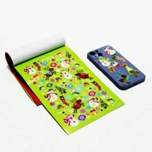 1本6410張精選聖誕節貼紙,聖誕節主題的培育拼圖diy自黏塗鴉貼紙禮物 - 彩色 - 查看 6