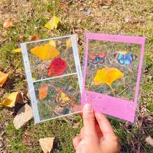 12pcs Creative Personalized Diy Bookmarks With Press Flowers, Plants Sticker For Making Your Own Specimen - Multicolor - View 3