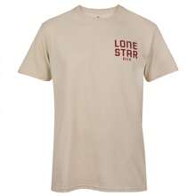 Lone Star Beer Armadillo Riding Front And Back Print T-Shirt - Beige - View 2