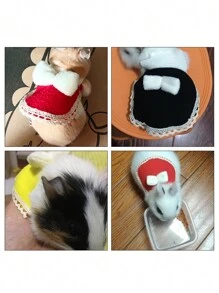 1件倉鼠衣服,可愛的系帶裝飾迷你松鼠寵物服裝 - 彩色 - 查看 3