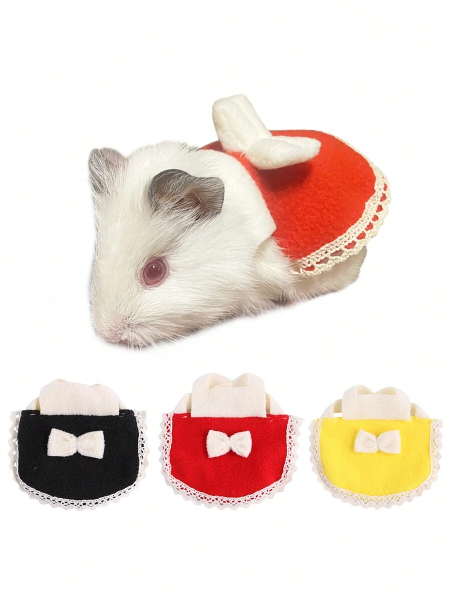 1件倉鼠衣服,可愛的系帶裝飾迷你松鼠寵物服裝 - 彩色 - 查看 1