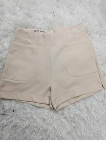 Women Shorts - 米色 - 查看 1