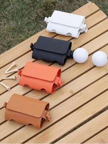 1pc Golf Ball Storage Bag, Waist Hanging Style, Portable Purse For Golf Accessories (Other Accessories Not Included) - Multicolor - View 1