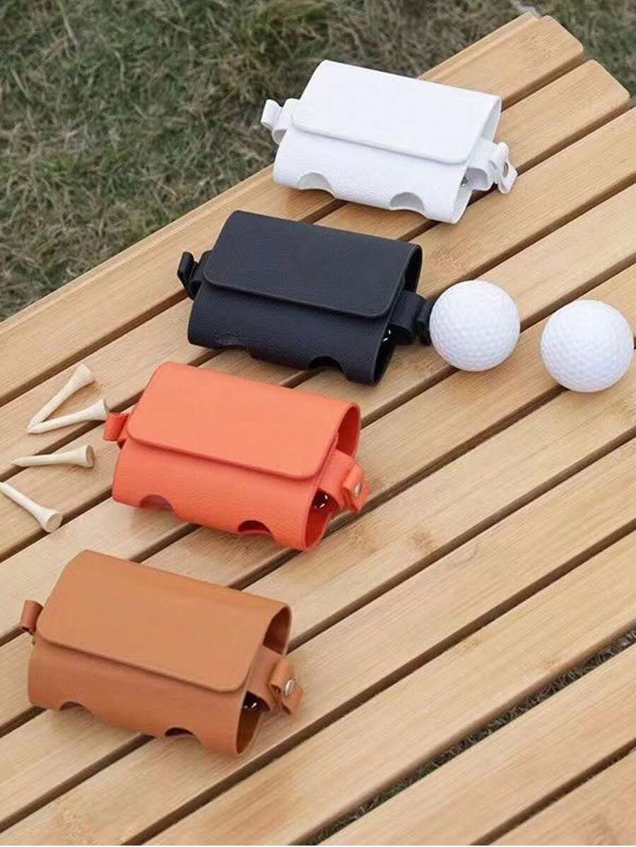 1pc Golf Ball Storage Bag, Waist Hanging Style, Portable Purse For Golf Accessories (Other Accessories Not Included) - Multicolor - View 1
