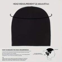 1pc Y2k Style Gothic Cute But Psycho Letter & Lightning Knitted Hat, Warm Hip-Hop Beanie For Men And Women, Suitable For Outdoor Activities, Cycling, Traveling, Skiing - Black - View 2