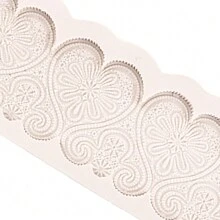 New Lace Pattern Cake Decoration Manufacturer Wholesale Liquid Silicone Cake Mold Fondant Baking Tools - Light Grey - View 5