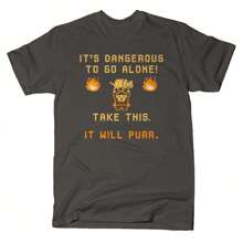 It's Dangerous To Go Alone T-Shirt - Grey - View 1