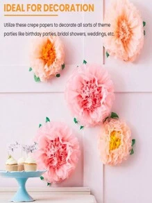 3/5/12/1入組4.5CM*25M糊紙帶流蘇裝飾，兒童DIY手工折紙，用於單身派對、婚禮、生日、聖誕節、新娘/嬰兒淋浴派對裝飾、背景掛飾、牆面裝飾 - 芥末黃 - 查看 5