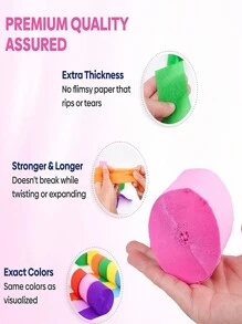 3/5/12/1入組4.5CM*25M糊紙帶流蘇裝飾，兒童DIY手工折紙，用於單身派對、婚禮、生日、聖誕節、新娘/嬰兒淋浴派對裝飾、背景掛飾、牆面裝飾 - 芥末黃 - 查看 4