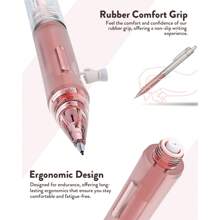 Mechanical Pencil Set,3 Pcs Lead Pencil 0.7 Mm,With 6 Tubes Of Pencil Lead,3 Jelly Erasers,Mechanical Pencils For Writing,Drawing And Sketching,Designed For Students,Office Workers,Girls,Boys And Teenagers - 彩色 - 查看 3