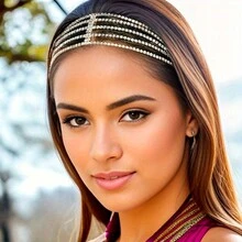 1入組彈性調節美麗的鑽石頭帶,新娘派對、女性髮飾和禮物用品 - 銀色 - 查看 1