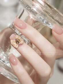 10Pcs 3D Three-Dimensional Butterfly Jewelry Faux Pearl Small Rhinestone Ice Through Love Butterfly Nail Rhinestone Decoration Diy Nail Charms Nail Gems Nail Supplies Nails - Multicolor - View 5