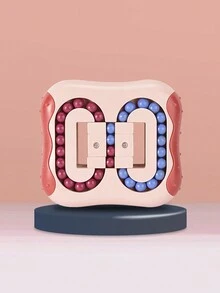 1 件旋轉魔豆拼圖坐立不安立方滾軸玩具適合幼兒園和小學 - 藍色 - 查看 9